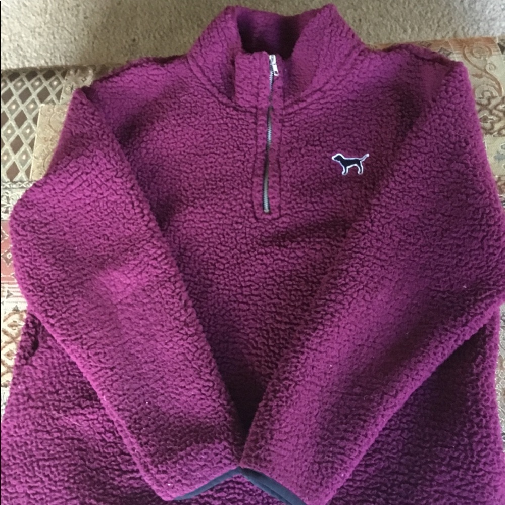 Victoria secret PINK Sherpa quarter zip